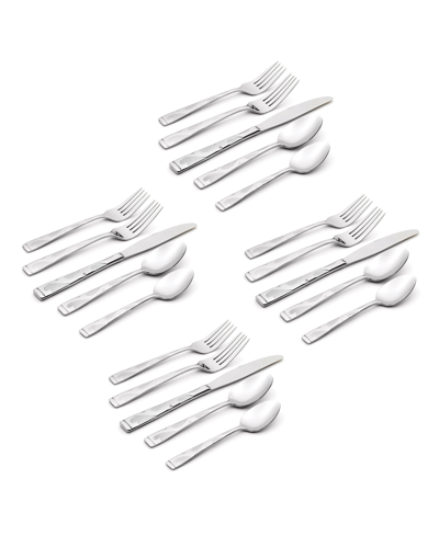 Oneida Tuscany Everyday Flatware Set, 20 Piece In Metallic And Stainless