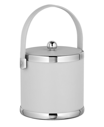 Kraftware Contempo Dome Material Cover Ice Bucket, 3 Quart In White