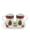 Spode Tartan 2 Piece Mug And Tray Set In Green