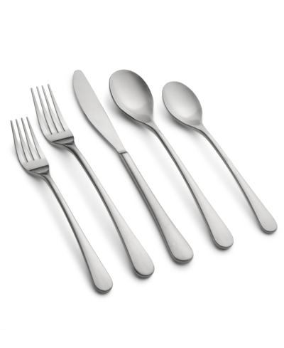 Cambridge Silversmiths Xyla Satin Flatware Set, 20 Piece In Silver-tone