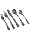 Cambridge Silversmiths Xyla Black Satin Flatware Set, 20 Piece In Black