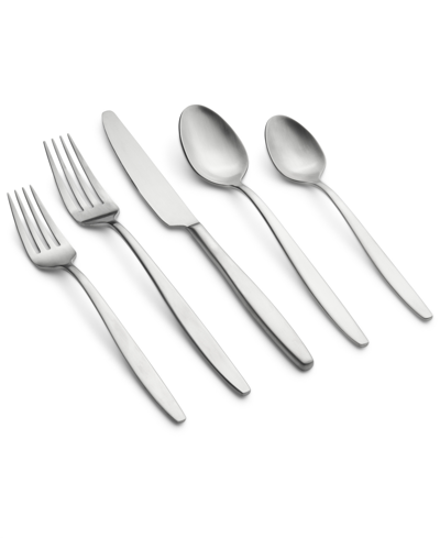 Cambridge Silversmiths Nylah Satin Flatware Set, 20 Piece In Silver