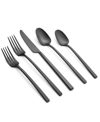 Cambridge Silversmiths Damaris Black Satin Flatware Set, 20 Piece In Black