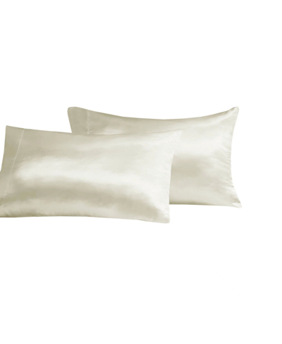Madison Park Essentials Satin Pillowcase Pair, Standard In Ivory