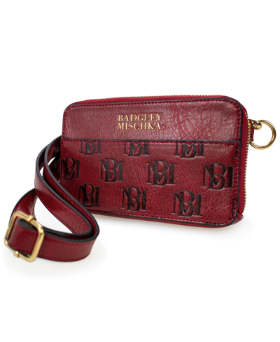 Badgley Mischka Madalyn Vegan Leather Belt Bag / Fanny Pack In Red