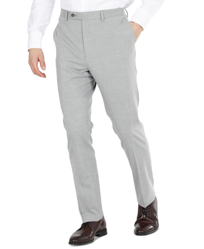 Dkny Men's Modern-fit Light Gray Stretch Dress Pants In Tan