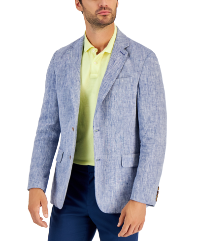 Club Room Men's 100% Linen Blazer, Created For Macy's In Chambray