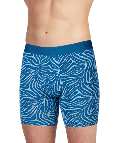 Jockey Active Ultra Soft Modal 6" Boxer Brief In Tropic Striations