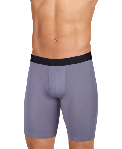 Jockey Active Ultra Soft Modal 9" Long Leg Boxer Brief In Lantern Grey