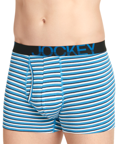 Jockey Activestretch 4" Boxer Brief In Blue Stripe