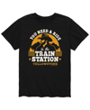 Airwaves Men's Yellowstone Train Station T-shirt In Black