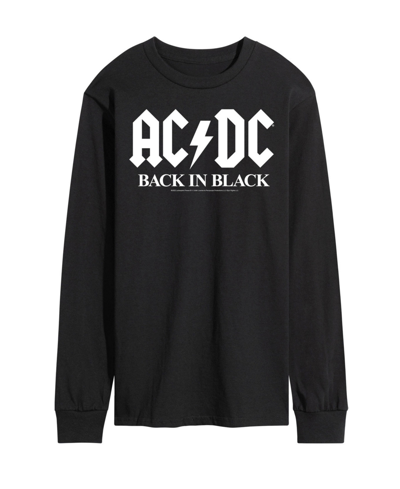 Airwaves Men's Acdc Back In Black Long Sleeve T-shirt