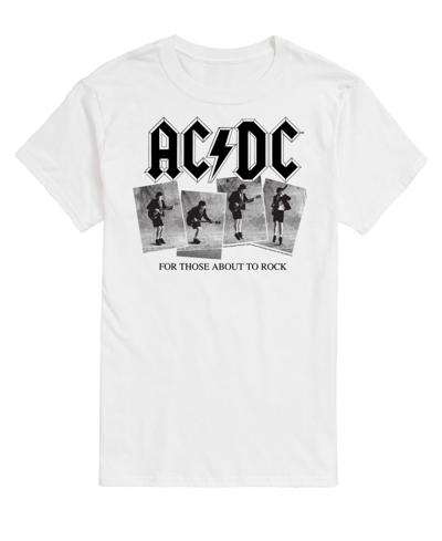Airwaves Men's Acdc About To Rock T-shirt In White