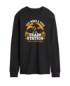 Airwaves Men's Yellowstone Train Station Long Sleeve T-shirt In Black