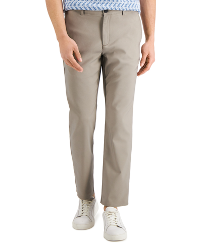 Alfani Men's Tech Pants, Created For Macy's In Wallstreet Grey