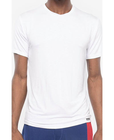 Members Only Short Sleeve Bamboo Rayon Sleep Shirt In White