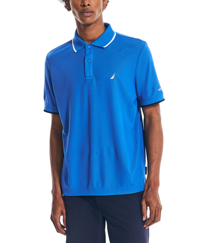 Nautica Men's Navtech Sustainably Crafted Deck Polo Shirt In Spinner Blue