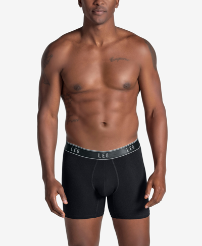 Leo Men's Mid-length Boxer Brief In Black