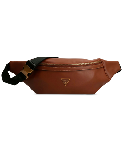 Guess Men's Scala Smart Faux-leather Belt Bag In Bronze