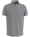 Tommy Hilfiger Oxford Regular Polo Shirt In Light Grey Heather