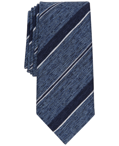 Alfani Men's Gwen Stripe Slim Tie, Created For Macy's In Blue
