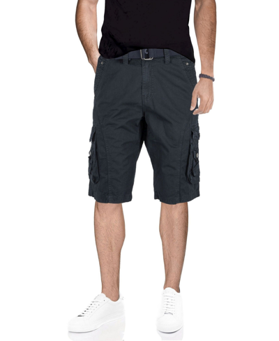 X-ray Men's Belted Snap Detail Cargo Shorts In Navy