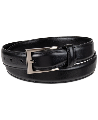 Alfani Men's Edge Stitched Belt, Created For Macy's In Black