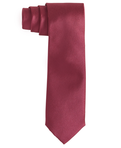 Alfani Men's Solid Texture Slim Tie, Created For Macy's In Fuschia