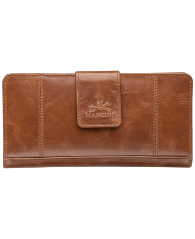Mancini Men's Casablanca Collection Clutch Wallet In Cognac