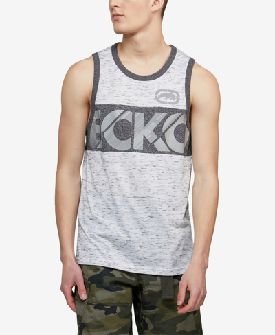 Ecko Unltd Men's Big And Tall Chest Band Tank Top In White