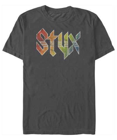 Fifth Sun Men's Styx Vintage-like Logo Short Sleeve T-shirt In Charcoal
