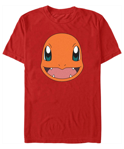 Fifth Sun Men's Pokemon Char Filled Head Short Sleeve T-shirt In Red