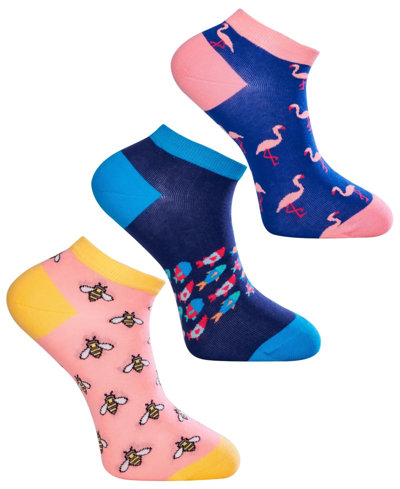 Love Sock Company Men's Novelty No-show Socks, Pack Of 3 In Multi Color