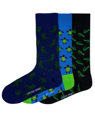 Love Sock Company Men's Ancient Bundle Novelty Crew Socks, Pack Of 3 In Multi Color