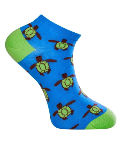 Love Sock Company Men's Turtle Novelty Ankle Socks In Turquoise
