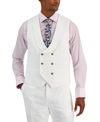 TAYION COLLECTION MEN'S CLASSIC-FIT DOUBLE-BREASTED LINEN SUIT VEST