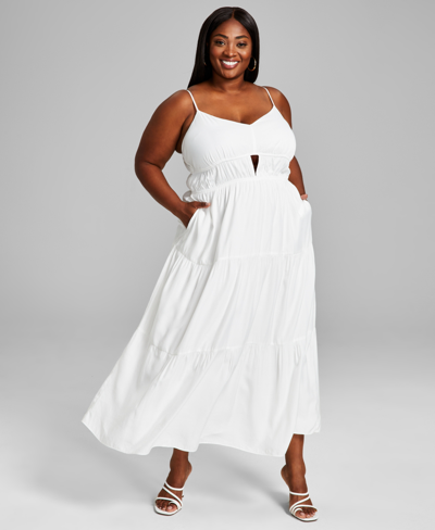 chinese dress ladies Nicole Maxi Dress ~ Ivory Luxe Satin – Show Me Your Mumu main image 1