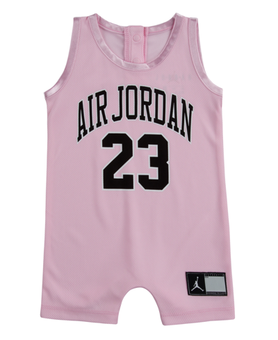 Jordan Baby Boys Dna 23 Romper In Pink Foam