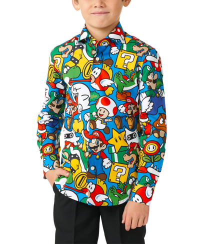 Opposuits Kids'  Little Boys Super Mario Licensed Nintendo Shirt In Multi