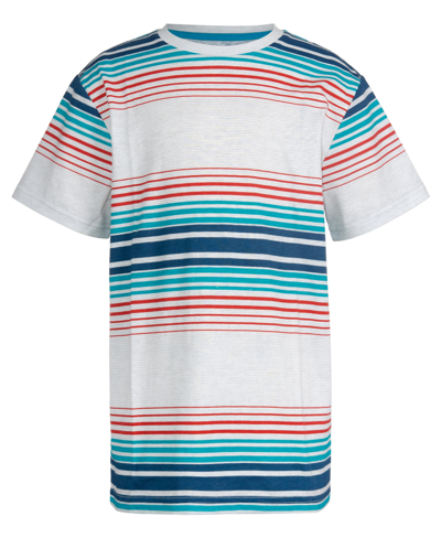 Univibe Big Boys Cristiano Multi Stripe Crew T-shirt In Cream