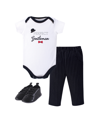 LITTLE TREASURE BABY BODYSUIT, PANTS AND SHOESSET