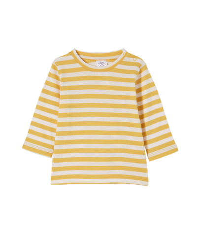 Cotton On Baby Girls Jamie Long Sleeve T-shirt In Yellow