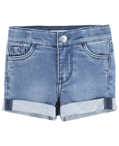 Levi's Baby Girls Girlfriend Roll-up Cuff Denim Shorty Shorts In Jive