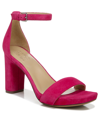 Naturalizer Joy Ankle Strap Sandals In Berry Suede