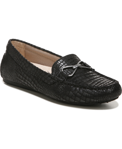 Lifestride Turnpike Croc Embossed Loafer In Black Fabric