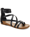 STYLE & CO CHELSEAA GLADIATOR FLAT SANDALS, CREATED FOR MACY'S