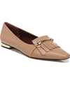 Franco Sarto Rina Womens Leather Slip On Ballet Flats In Beige