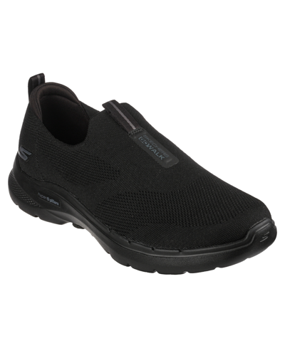 Skechers Men's Gowalk 6 Slip-on Wide-width Walking Sneakers From Finish Line In Black