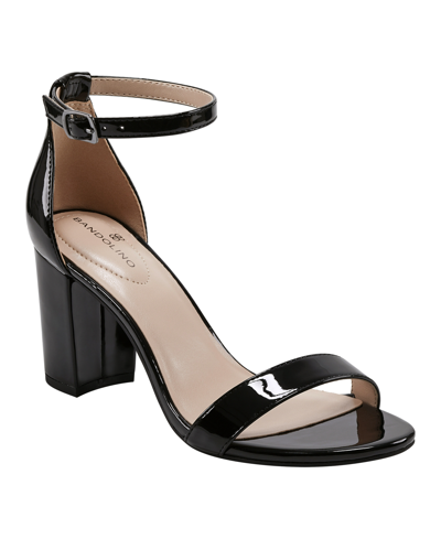 Bandolino Women's Armory Dress Sandals Women's Shoes In Black Patent - Faux Patent Leather