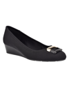 Bandolino Tad Womens Padded Insole Round Toe Wedge Heels In Black